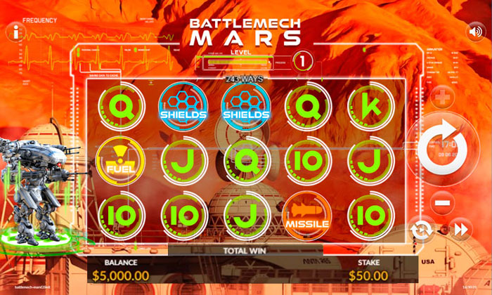 Battlemech mars slot gameplay